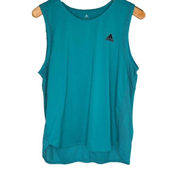 adidas Tops - Adidas Climalite Women's Teal Round Neck Sleeveless Athletic Tank Top